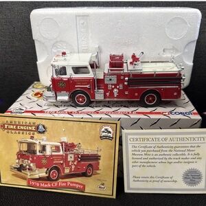Corgi 1/50 Scale US52008 - Mack CF Pumper Engine Co. 1 Bethpage NY - Red/White